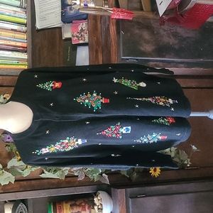Victoria Jones Embellished Christmas Cardigan Sweater